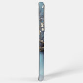 modern black and white marble monogram samsung galaxy hoesje (Rechterkant)