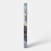 modern black and white marble monogram samsung galaxy hoesje (Linkerkant)