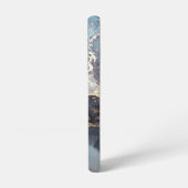 modern black and white marble monogram samsung galaxy hoesje (Linkerkant)