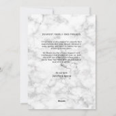 Modern Black and White Marble Mr. en Mrs. Feestdagenkaart (Achterkant)