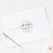 Modern Black and White Marble Wedding Ronde Sticker (Envelop)