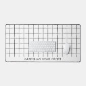Modern Black And White Minimal Grid Business Name Bureaumat (Keyboard & Muis)