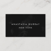 Modern Black and White Minimalist Luxury Boutique Visitekaartje (Voorkant)