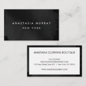 Modern Black and White Minimalist Luxury Boutique Visitekaartje (Voorkant / Achterkant)