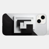 Modern Black and White Minimalist Phone Case - 3D  (Achterkant (horizontaal))