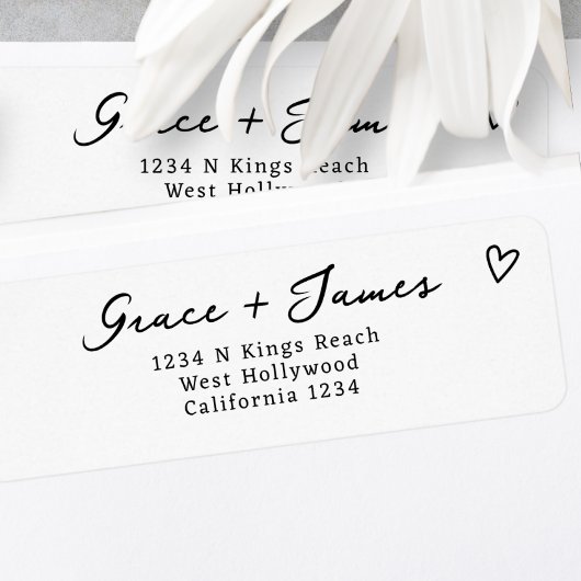 Modern Black and White Minimalist Wedding Etiket