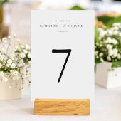 Modern Black and White Minimalist Wedding Kaart