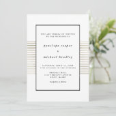 Modern Black and White Minimalist Wedding Kaart (Staand voorkant)