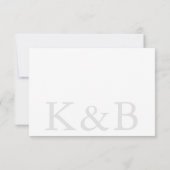 Modern Black and White Minimalist Wedding RSVP Kaartje (Achterkant)