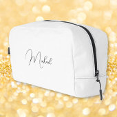 Modern Black and White Monogram Travel Cosmetic Toilettasje