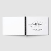 Modern Black and White Monogram Weddenschap Boek (Volledig)