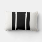 Modern Black and White Monogrammed Pillow Kussen (Achterkant)