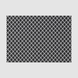 Modern Black and White Moroccan Quatrefoil Pattern Tissuepapier