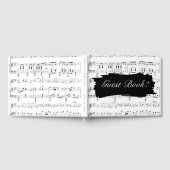 Modern Black and White Music Wedding Invitation Gastenboek (Volledig)