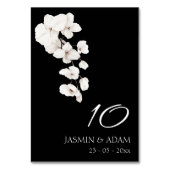 Modern Black and White Orchids Flowers Wedding Kaart (Voorkant)