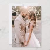 Modern Black And White Overlay Photo Wedding Kaart (Achterkant)