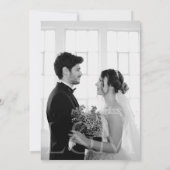 Modern Black and White Overlay Wedding Invitation Kaart (Achterkant)