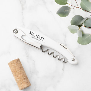Modern Black and White Personalized Groomsman Wach Kurkentrekker