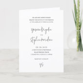 Modern Black and White Photo Chic Wedding (Voorkant)