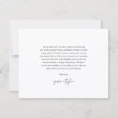 Modern Black and White Photo Chic Wedding Bedankkaart (Achterkant)