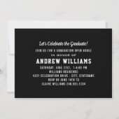 Modern Black and White Photo Graduparty Kaart (Achterkant)