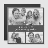 Modern Black and White Photo Magnet Kaart (Voorkant / Achterkant)