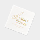 Modern Black and White Photo Rehearsal Dinner Folie Servetten (Links)