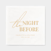 Modern Black and White Photo Rehearsal Dinner Folie Servetten (Voorkant)