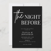 Modern Black and White Photo Rehearsal Dinner Kaart (Voorkant)