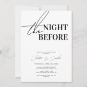 Modern Black and White Photo Rehearsal Dinner Kaart (Voorkant)