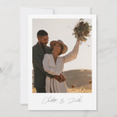 Modern Black and White Photo Rehearsal Dinner Kaart (Achterkant)