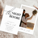 Modern Black and White Photo Rehearsal Dinner Kaart<br><div class="desc">Modern Black and White Photo Rehearsal Dinner Invitation</div>