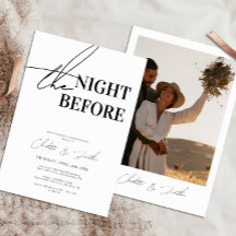 Modern Black and White Photo Rehearsal Dinner