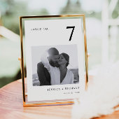 Modern Black and White Photo Wedding Kaart