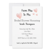 Modern Black and White Pink Hearts Vrijgezellenfee