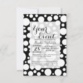Modern Black and White Polka Dot Pattern Kaart (Voorkant)