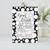 Modern Black and White Polka Dot Pattern Kaart (Staand voorkant)