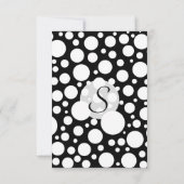 Modern Black and White Polka Dot Pattern Kaart (Achterkant)