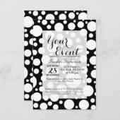Modern Black and White Polka Dot Pattern Kaart (Voorkant / Achterkant)