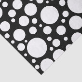 Modern Black and White Polka Dot Pattern Tissuepapier (Detail)