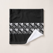 Modern Black and White Polka Dots Bad Handdoek (Wasdoekje)