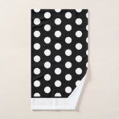 Modern Black and White Polka Dots Bad Handdoek (Handdoek)