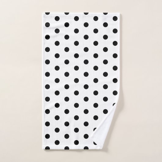 Modern Black and White Polka Dots Bad Handdoek (Handdoek)