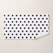 Modern Black and White Polka Dots Bad Handdoek (Handdoek)