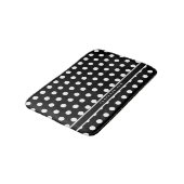 Modern Black and White Polka Dots Badmat (Gekanteld)