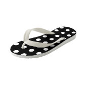 Modern Black and White Polka Dots Kinder Teenslippers (Schuin)