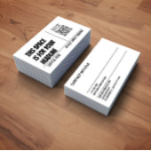 Modern Black and White QR Code Business Card Visitekaartje