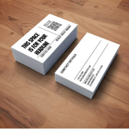 Modern Black and White QR Code Business Card Visitekaartje