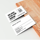 Modern Black and White QR Code Business Card Visitekaartje