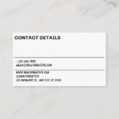 Modern Black and White QR Code Business Card Visitekaartje (Achterkant)